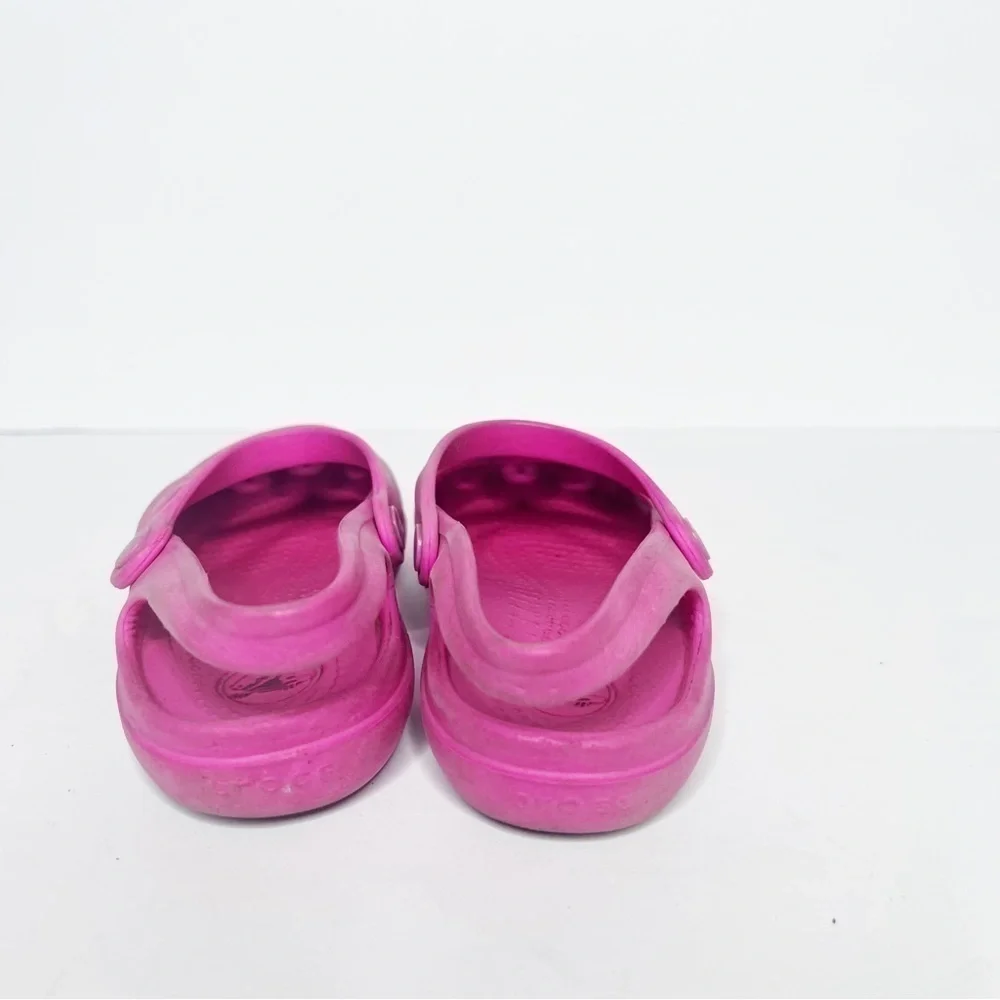 Crocs Pink Rubber Ballet Slingback Sandals Size 10 Toddler Girl